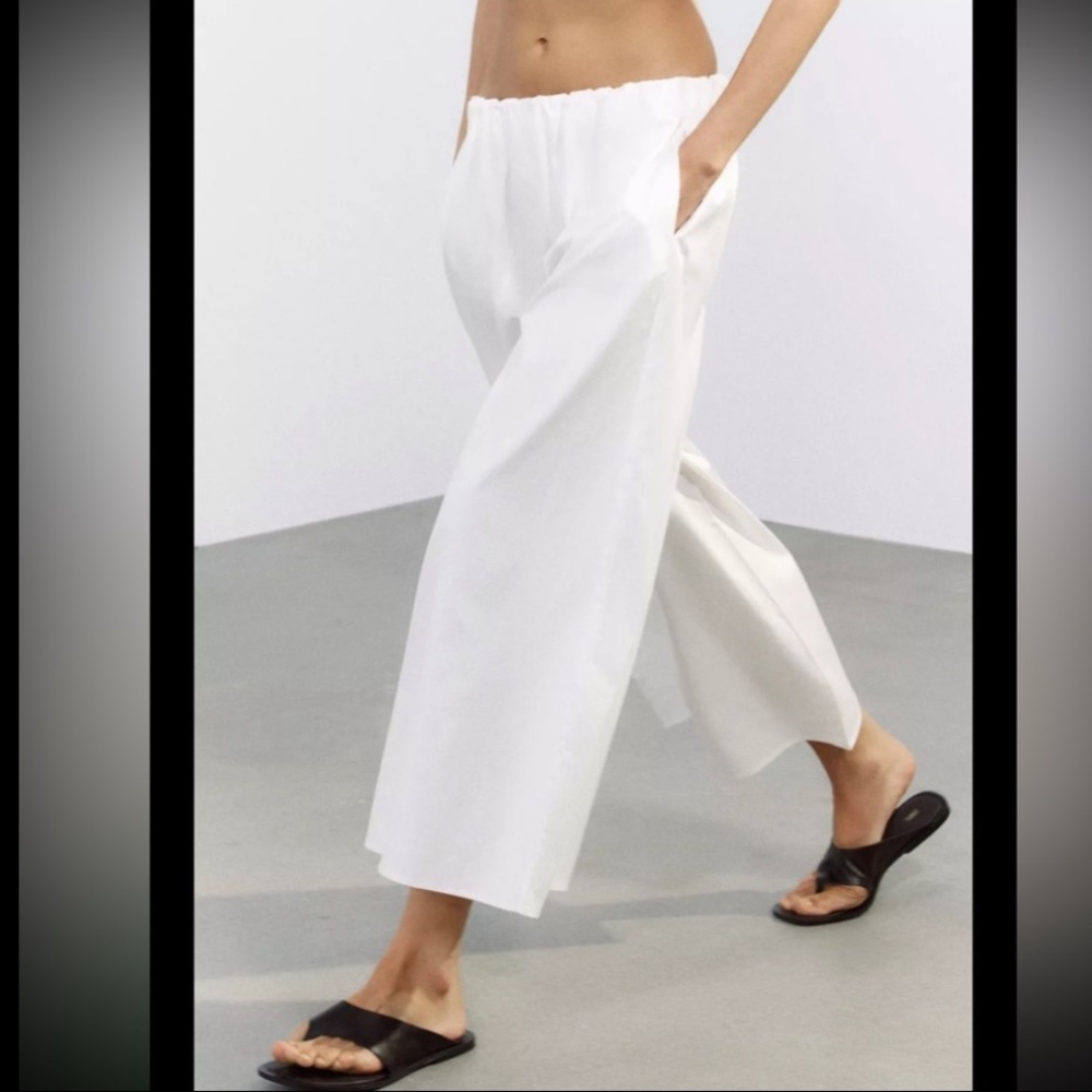 Zara mid rise culottes WHITE 5427/423